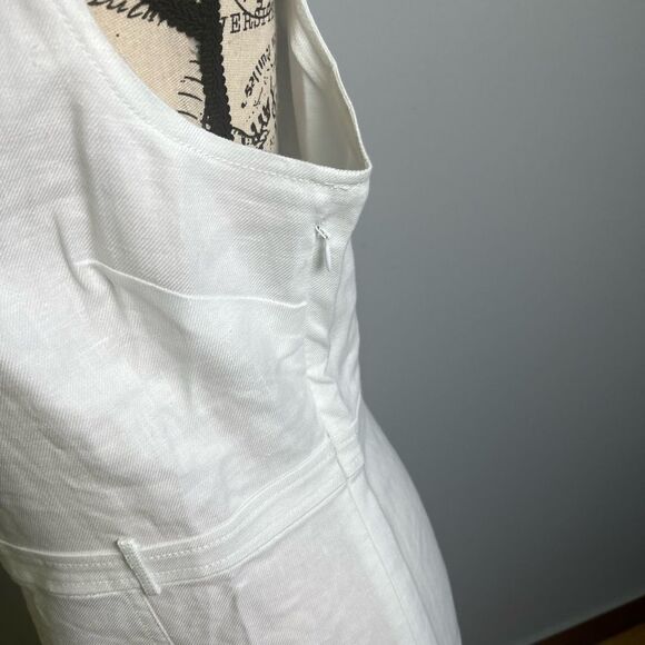 J.Crew Sleeveless midi dress in stretch linen blend NWT Size 8 - Picture 5 of 10